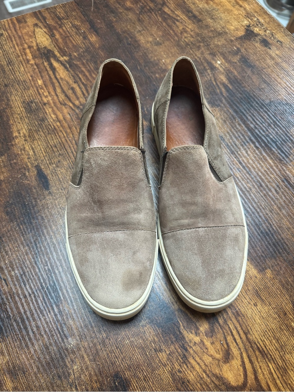 Frye Women's Suede Slip-On Loafers - Taupe Brown